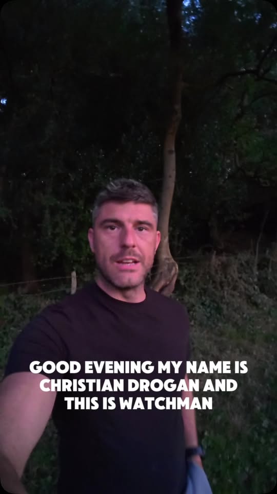 Facebook Reel thumbnail showing Christian Drogan / WatchmanRaw selfie frame