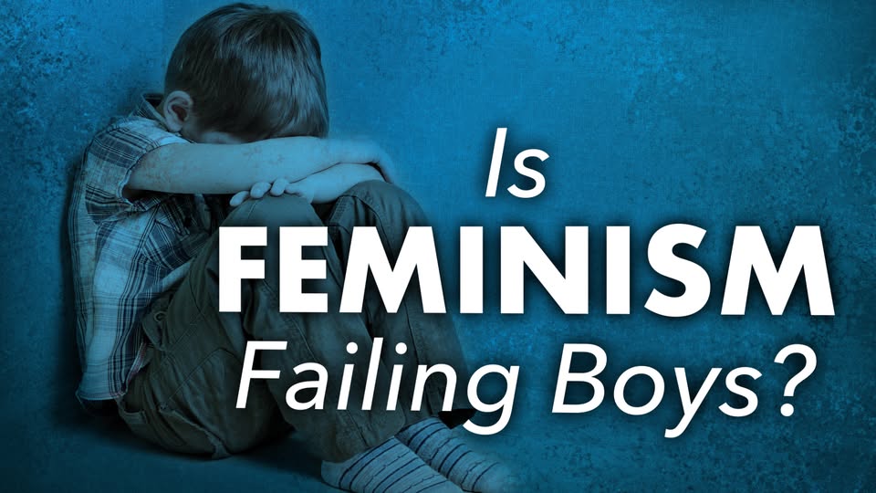 John Stossel Facebook Reel thumbnail asking Is Feminism Failing Boys
