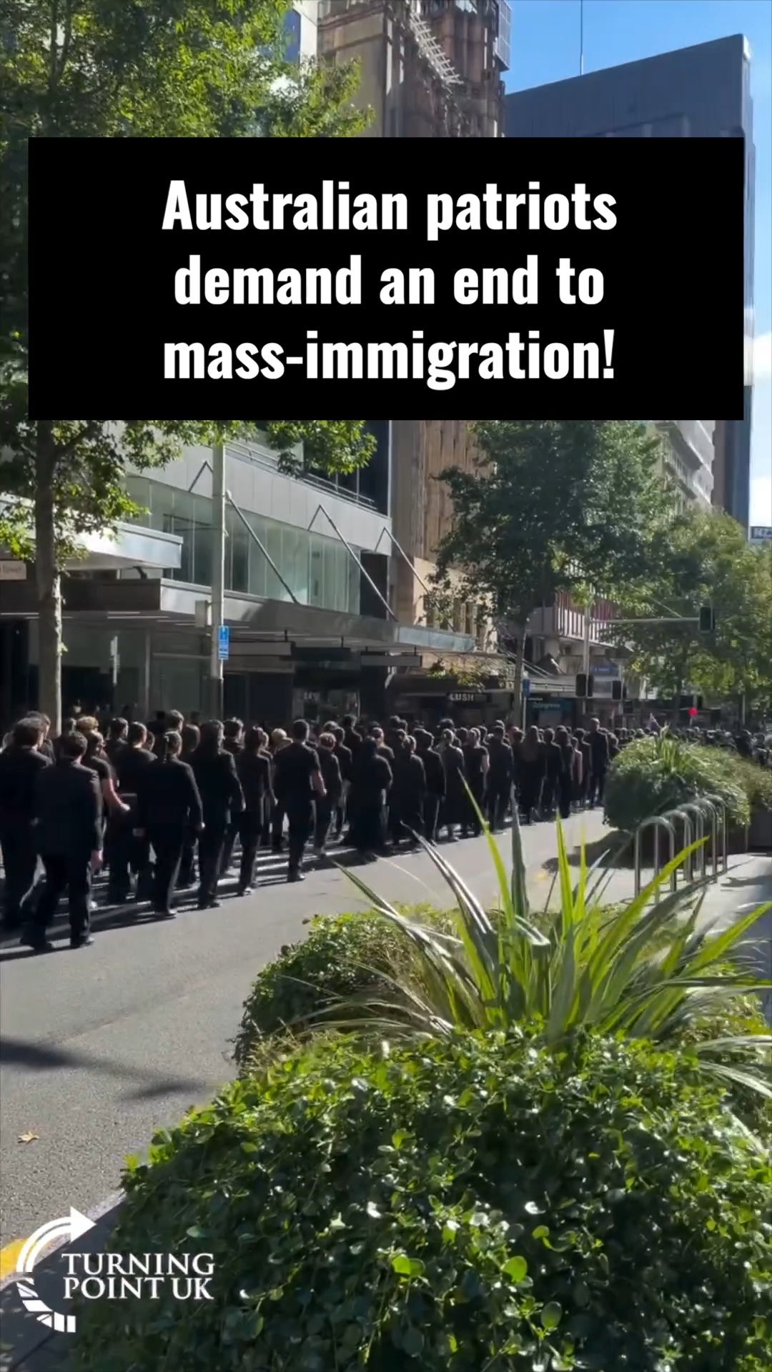 Turning Point UK reel thumbnail about Australian patriots and mass immigration