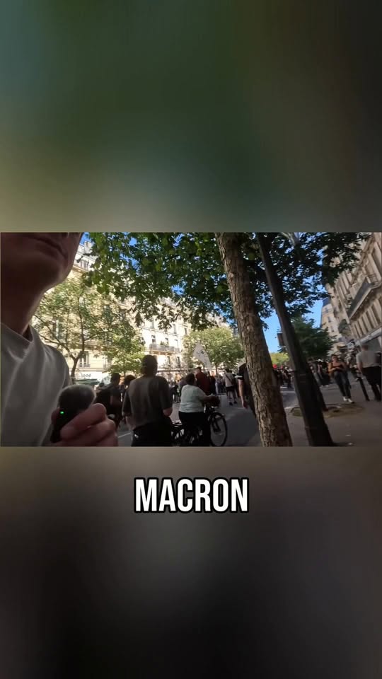 Nick Shirley France Macron protest reel thumbnail